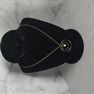 Vintage Gold Plate Chain link Necklace with Charm Accent.